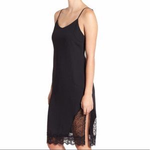 LBD! Leith Black Midi Dress w. Lace Accent (S)
